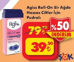 AGİSS ROLL-ON SİR AĞDA HASSAS CİLTLER İÇİN PUDRALI 100 ML indirimli fiyat AGİSS ROLL-ON SİR AĞDA HASSAS CİLTLER İÇİN PUDRALI 100 ML fiyat ve kampanya bilgisi